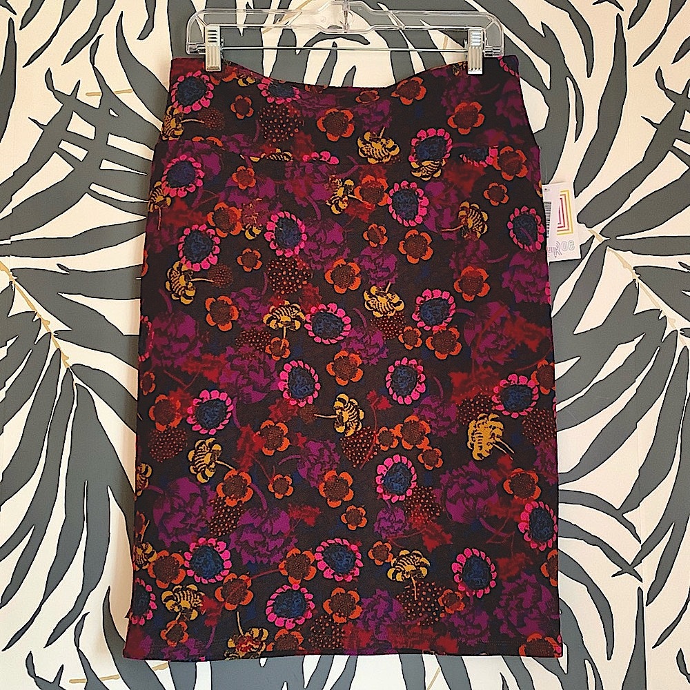 Lularoe Cassie L Floral Pencil Skirt